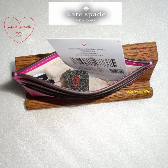 ♠️ Kate Spade ♠️ Deep Hibiscus Staci Small Slim Card Holder - Picture 8 of 8